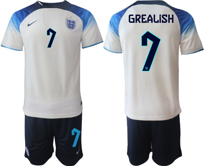 Men 2022 World Cup National Team England home white #7 Soccer Jerseys1->england jersey->Soccer Country Jersey